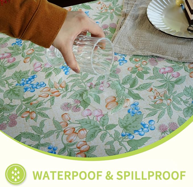 Rectangle Picnic Table Cloth, Elastic Waterproof Fitted Vinyl Tablecloths for 5 Foot Tables, Wipeable Flannel Backed Table Covers for Dining, Camping, Outdoor(Mulberry,30"x60")