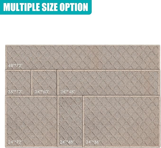 Azadx 2'x6' Front Entryway Door Mat Non Slip Indoor Door mats Washable Entry Mats Welcome Doormat Dirt Trapper for House Entry Low Profile Doormat Indoor Entrance Mat