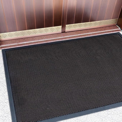 Outdoor Indoor Door Mats for Entryway, Heavy Duty and Durable All-Weather Entry Mat, Low Profile, Non-Slip and Easy Clean Outdoor Doormat for Entrance, Patio and Garage (Brown 47"x31")