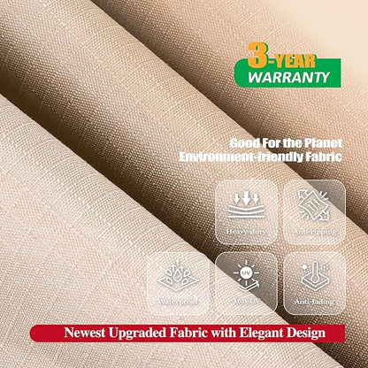 F&J Outdoors Heavy Duty Rip-stop Fabric Extra Large Anti-UV Waterproof Patio Furniture Covers, 140"x86"x30.5"