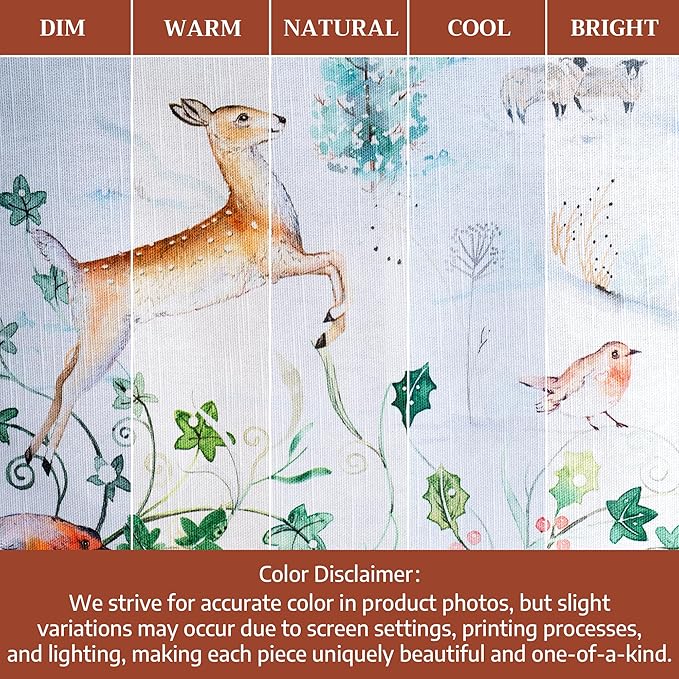 Maison d' Hermine Table Cloth Rectangle Table 100% Cotton 54 x 72 Inches Fall Tablecloth Reusable Everyday Use for Thanksgiving Christmas Decorations Dining Farmhouse Party (Snowy World)
