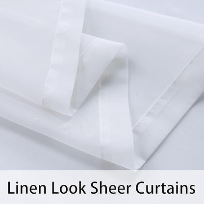 BONZER White Outdoor Sheer Curtains - Image 5