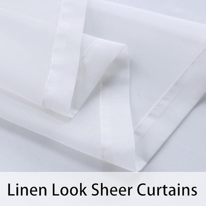 BONZER White Outdoor Sheer Curtains - Image 4
