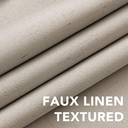 H.VERSAILTEX Blackout Curtains Linen Curtains 120 inches Long 100% Black Out - Image 4
