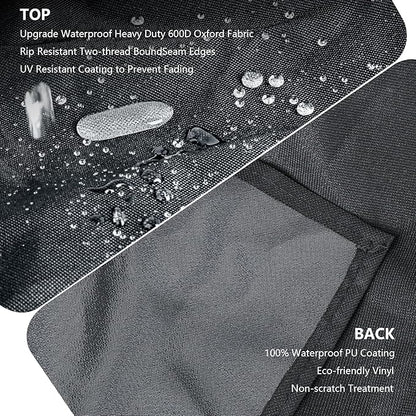 Outdoor 600D Heavy Duty Waterproof Pellet Grill Cover for Traeger Pro 22 575 Series,Texas,Z Grill 550B etc.,Full Length All Weather Protection Grill Cover Compatible with Traeger Pro 22 Cover,Black