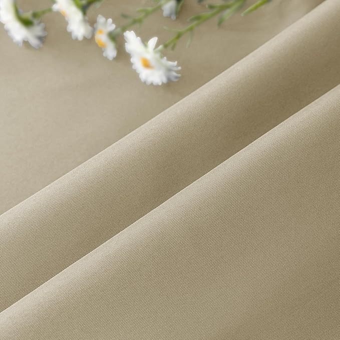 HolidayIdeas Outdoor Curtains for Patio Waterproof-4 Panels Windproof Weatherproof Privacy Curtains-Grommet Top and Tab Bottom Drape for Gazebo, Porch, Pergola, Cabana, Backyard 54x108 Inch Taupe