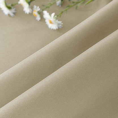 HolidayIdeas Outdoor Curtains for Patio Waterproof 4 Panels-Windproof Weatherproof Privacy Curtains-Grommet Top and Tab Bottom Drape for Gazebo, Porch, Pergola, Cabana, Backyard 54x95 Inch Taupe