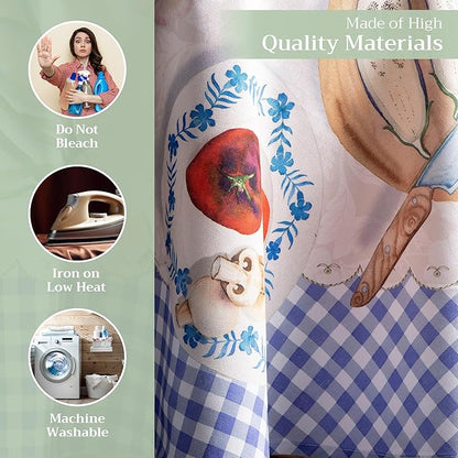 Maison d' Hermine Table Cloth Round Table 100% Cotton 63 Inches Tablecloth Reusable Decorative Everyday Use for Dining Room, Farmhouse, Home, Party, Festive & Wedding Spring Summer - Gourmand
