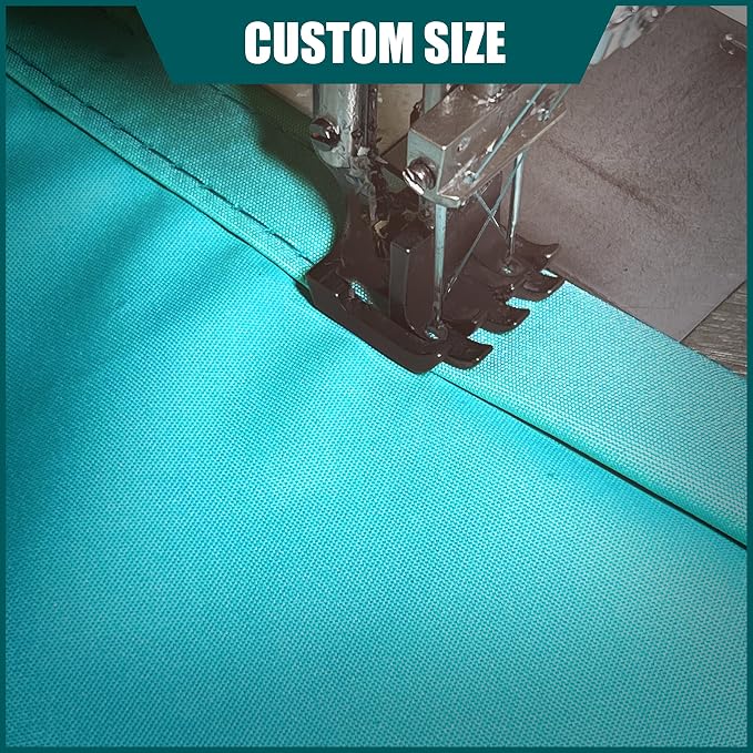 Royal Shade 12' x 19' x 22.5' Turquoise Triangle Waterproof Sun Shade Sail - Image 5