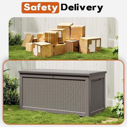 Outdoor Deck Storage Box, Resin Deck Boxes Indoor and outdoor, Waterproof - Image 6