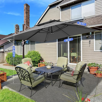 10x10 FT Outdoor Cantilever Patio Umbrella - Image 6