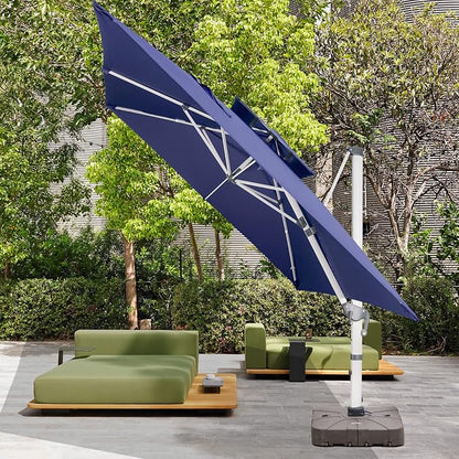 Cantilever Patio Umbrella with Cross Base and Cover Included - Image 3