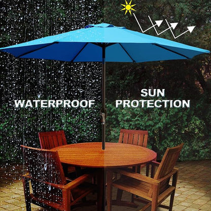 9' Outdoor Patio Umbrella, Outdoor Table Umbrella, Yard Umbrella, Market - Image 5