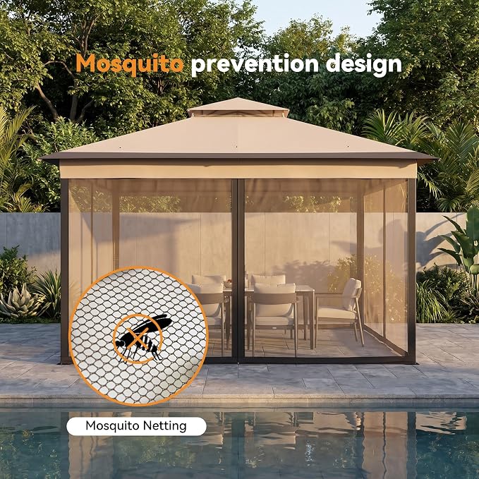 13'x13' Pop Up Gazebo Canopy Tent, Pop Up Canopy - Image 6