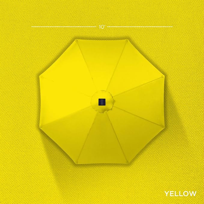 Best Choice Products 10ft Solar Polyester LED Lighted Patio Umbrella w/Tilt - Image 4