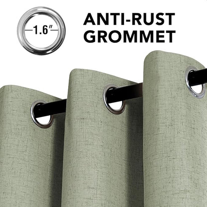 H.VERSAILTEX Linen Curtains 100% Blackout Curtains - Image 3