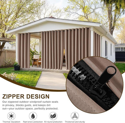 RYB HOME Fade-Resistant Outdoor Curtains - Image 2