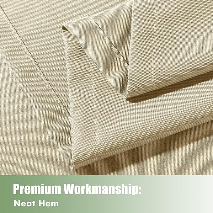 HolidayIdeas Outdoor Curtains for Patio Waterproof 8 Pcs 54x84 Inch White | - Image 5