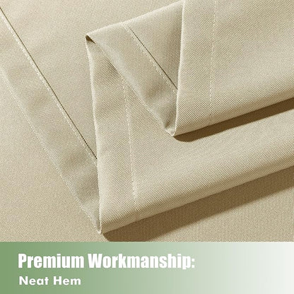 HolidayIdeas Outdoor Curtains for Patio Waterproof 8 Pcs 54x84 Inch White | - Image 5