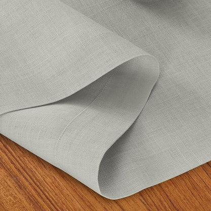 D'Moksha Homes Linen Silver Grey Table Runner 72 Inches Long - 100% Pure Linen 14 x 72 Inch Table Runner for Dining, Winter, Holiday - Machine Washable