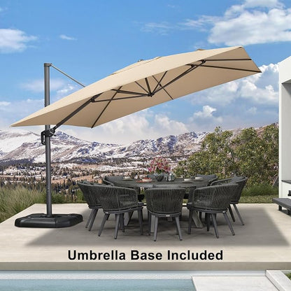 PURPLE LEAF Patio 11.5' x 11.5' Telescopic Umbrella - Image 2