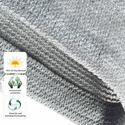 Tronssien Rectangle 12'x12'x17' Sun Shade Sail, 95% UV Blockage Canopy Awning - Image 3