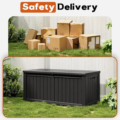 Outdoor Deck Storage Box, Resin Deck Boxes Indoor and outdoor, Waterproof - Image 5