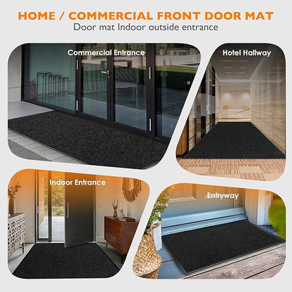 Custom Size Extra Large Front Door Mat, 2FT x 48FT Indoor Outdoor Entrance Commercial Floor Mat, Heavy Duty Dirt Trapper Doormat for Entryway Welcome Mat, Low Profile, Non-Slip, Waterproof