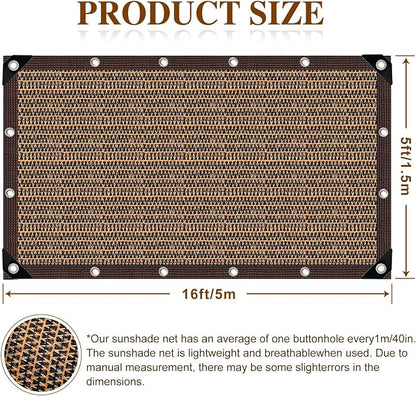 80% Shade Cloth -5x16FT Sunblock Net - Image 2