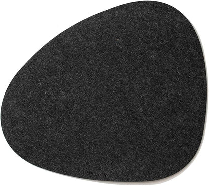 Chillify Table Coaster Set | Non-Slip, Heat-Resistant, Washable Placemats | Suitable for Garden | Gray Oval | 2x3 Inches (Set of 2)