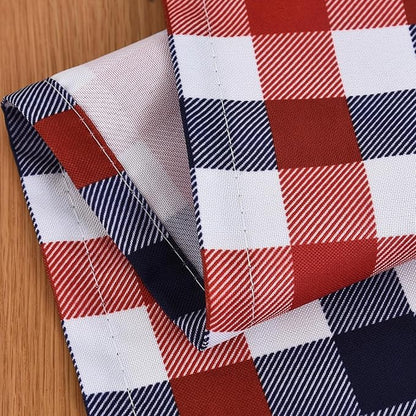 Waterproof Checkered Tablecloth Runner Fabric - Rectangle 12x108 Inch Classic Gingham Buffalo Plaid Table Cloth for Indoor/Outdoor Use - Table Cover for Kitchen, BBQs, and Parties