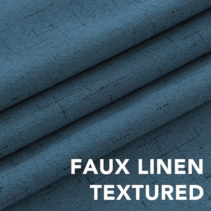 H.VERSAILTEX Blackout Curtains Linen Curtains 120 inches Long 100% Black Out - Image 4