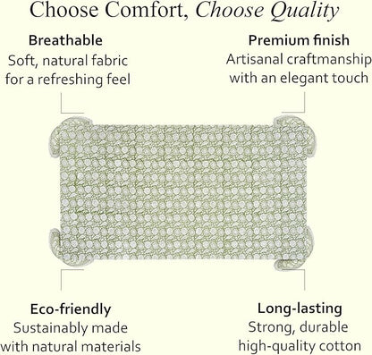 CPC Olive Bloom Tablecloth 100% Cotton 72x140 Inch Indian Block Print Rectangle Table Cover, Table Cloth for Gifting in Weddings, Halloween, Fall, Christmas, Thanksgiving