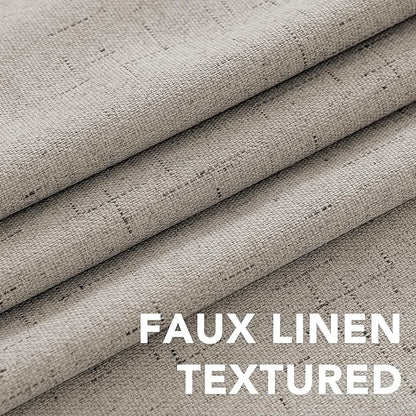 H.VERSAILTEX Linen Blackout Curtains 54 Inches Long 100% Absolutely Blackout - Image 4