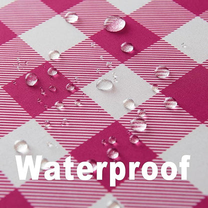 Classic Gingham Buffalo Tablecloth Fabric - Oblong 90x132 Inch Water Proof Checkered Table Cloth for Indoor Outdoor - Table Cover for Birthday, Picnics, BBQs, and Parties