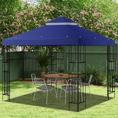 10x10 FT Gazebo Replacement Top, Canopy Replacement Cover Double Tiered - Image 6