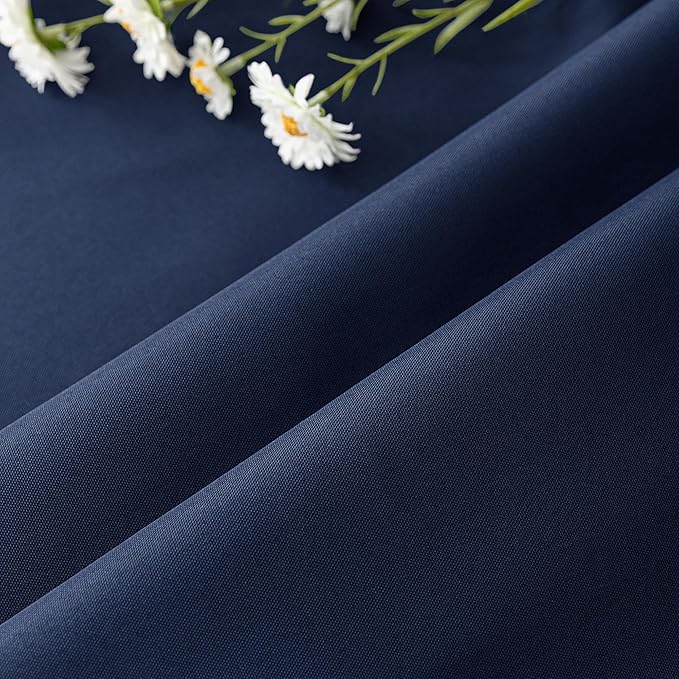 HolidayIdeas Outdoor Curtains for Patio Waterproof-4 Panels Windproof Weatherproof Privacy Curtains-Grommet Top and Tab Bottom Drape for Gazebo, Porch, Pergola, Cabana, Backyard 54x95 Inch Navy