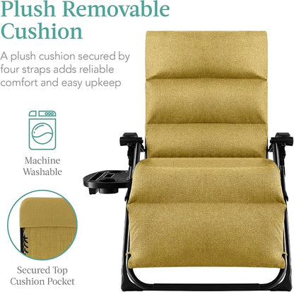 Best Choice Products Oversized Zero Gravity Chair, Folding Outdoor Patio - Image 3