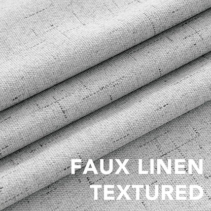 H.VERSAILTEX Blackout Curtains Linen Curtains 120 inches Long 100% Black Out - Image 4