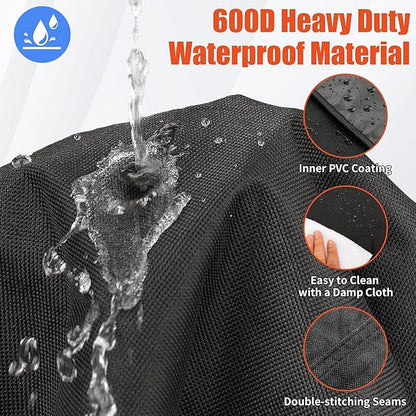 iCOVER Grill Cover 50 inch, BBQ Grill Cover for Outdoor Grill, 600D Heavy Duty Waterproof BBQ Cover, Anti-UV and Rip-Proof Barbecue Cover, Gas Grill Cover for Weber, Char-Broil, Nexgrill, etc