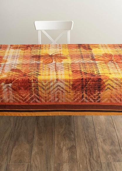 Maison d' Hermine Table Cloth Rectangle Table 100% Cotton 70 x 108 Inches Fall Tablecloth Reusable Everyday Use for Thanksgiving Christmas Decorations Dining Farmhouse Party (Thanksgiving Tartan)