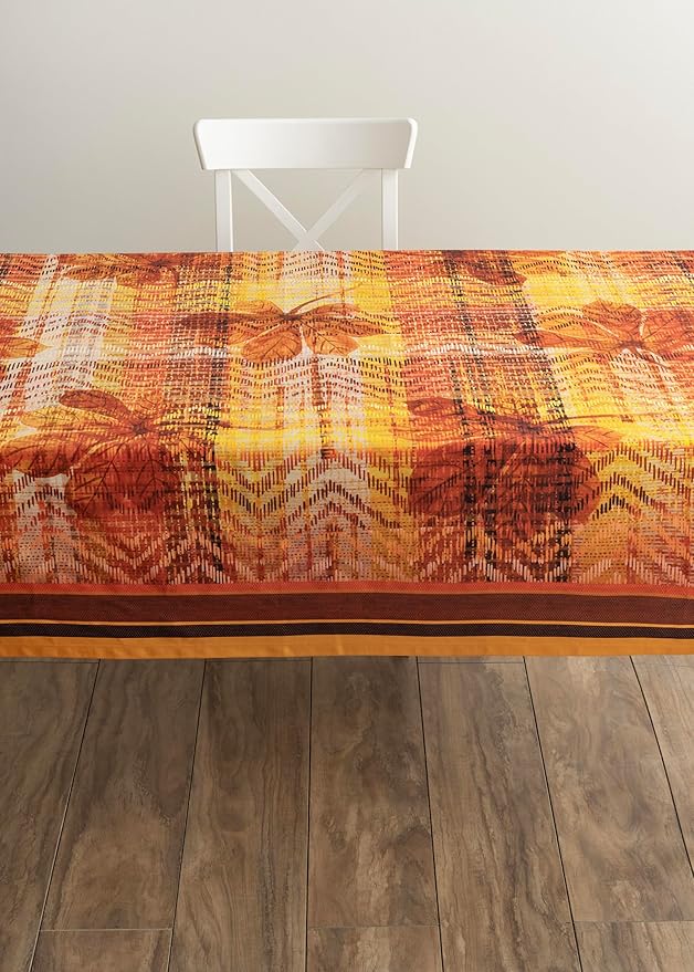 Maison d' Hermine Table Cloth Square Table 100% Cotton 60 x 60 Inches Fall Tablecloth Reusable Everyday Use for Thanksgiving Christmas Decorations Dining Farmhouse Party (Thanksgiving Tartan)