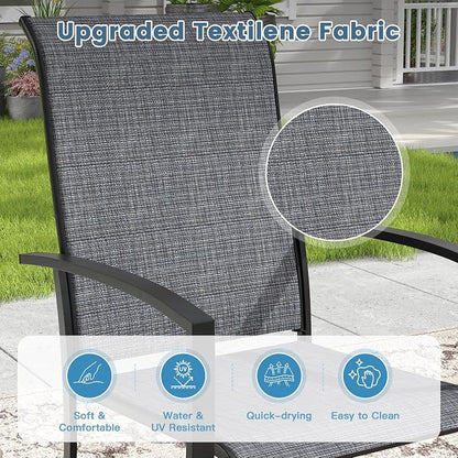 DIFY Patio Chairs Set of 6, Stackable Outdoor Dining Chairs - Image 5