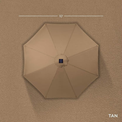 Best Choice Products 10ft Solar Polyester LED Lighted Patio Umbrella w/Tilt - Image 4