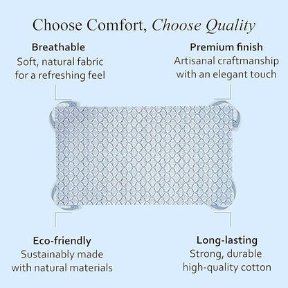 CPC Indigo Regal Tablecloth 100% Cotton 80x120 Inch Indian Block Print Rectangle Table Cover, Table Cloth for Gifting in Weddings, Halloween, Fall, Christmas, Thanksgiving
