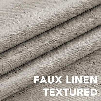 H.VERSAILTEX Blackout Curtains Linen Curtains 120 inches Long 100% Black Out - Image 4