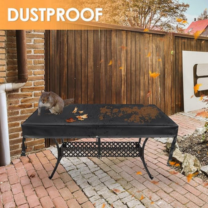 TOHONFOO Rectangular Patio Table Cover - Waterproof Anti-UV Outdoor Table Cover - Outdoor Patio Furniture Cover 90" L x 40" W x 6" H
