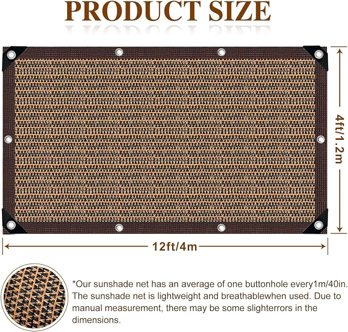 80% Shade Cloth -4x12FT Sunblock Net - Image 2