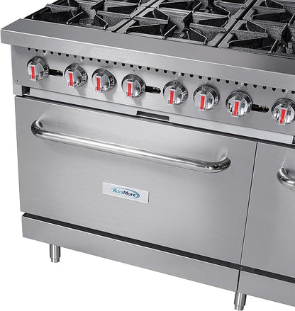 KoolMore 60 in. 6 Burner Commercial Natural Gas Range with 24 in. Griddle (KM-CRG60-NG)