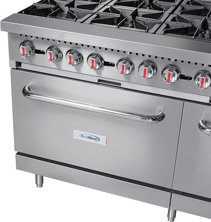 KoolMore 60 in. 6 Burner Commercial Liquid Propane Range with 24 in. Griddle (KM-CRG60-LP)